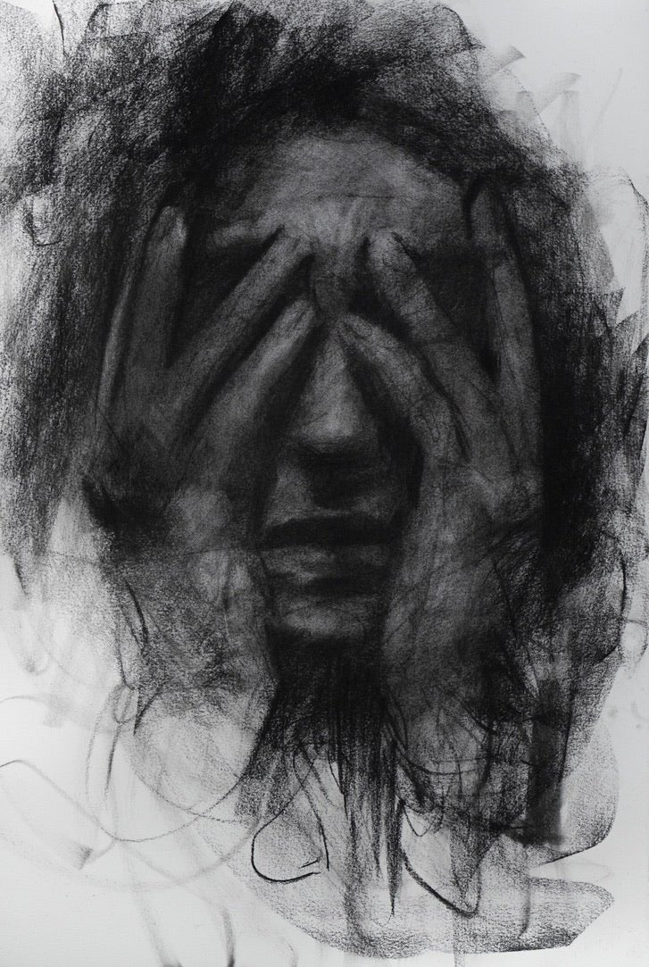 Beyond The Pain | Original Drawing - Mad Charcoal