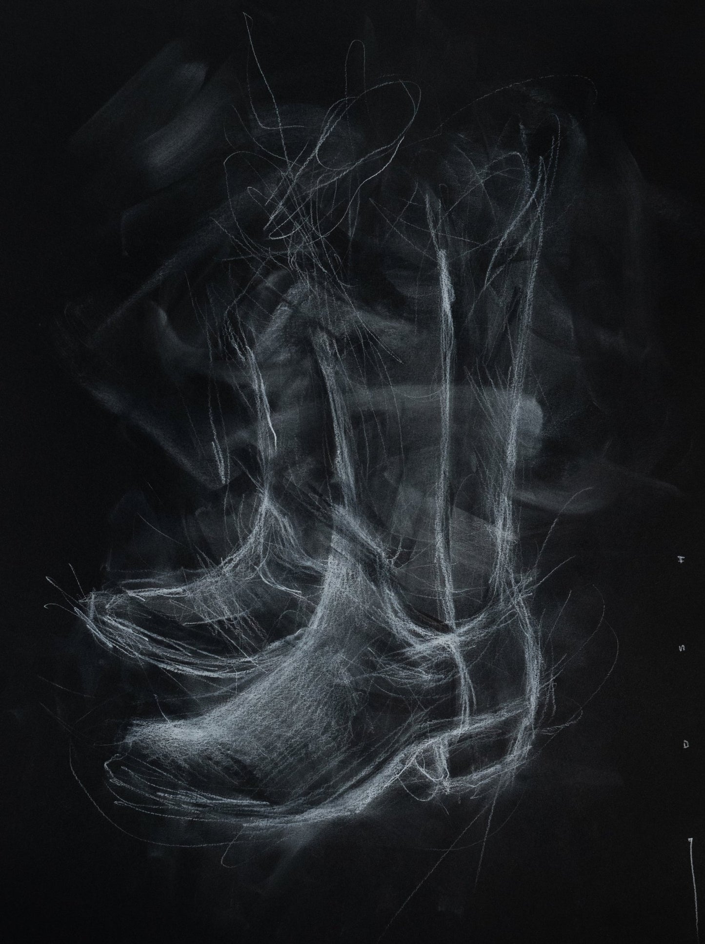 Botas II | Original Drawing - Mad Charcoal