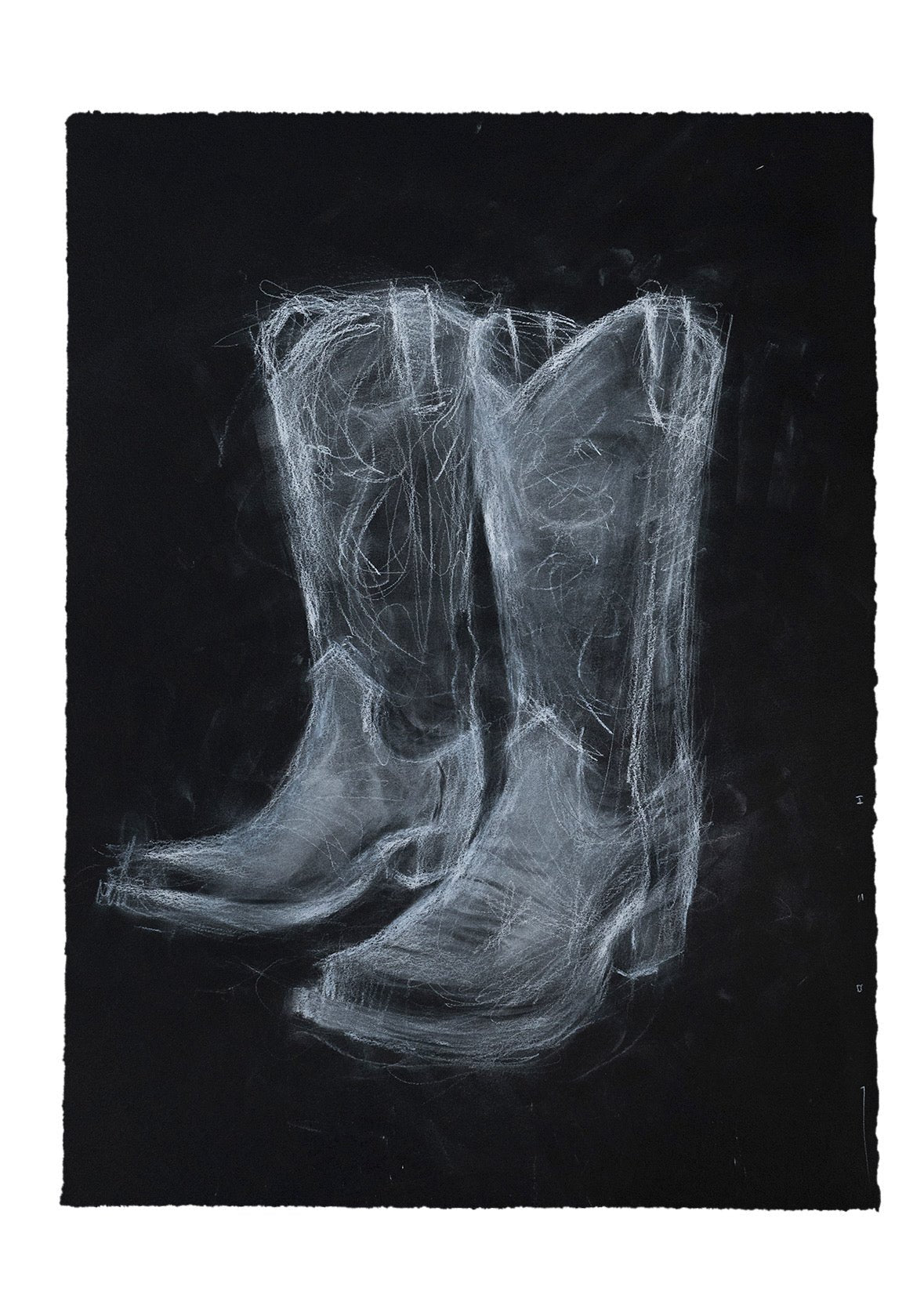 Botas IV | Original Drawing - Mad Charcoal