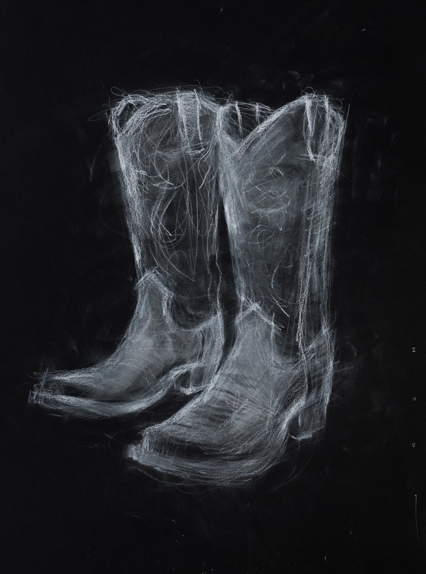 Botas IV | Original Drawing - Mad Charcoal