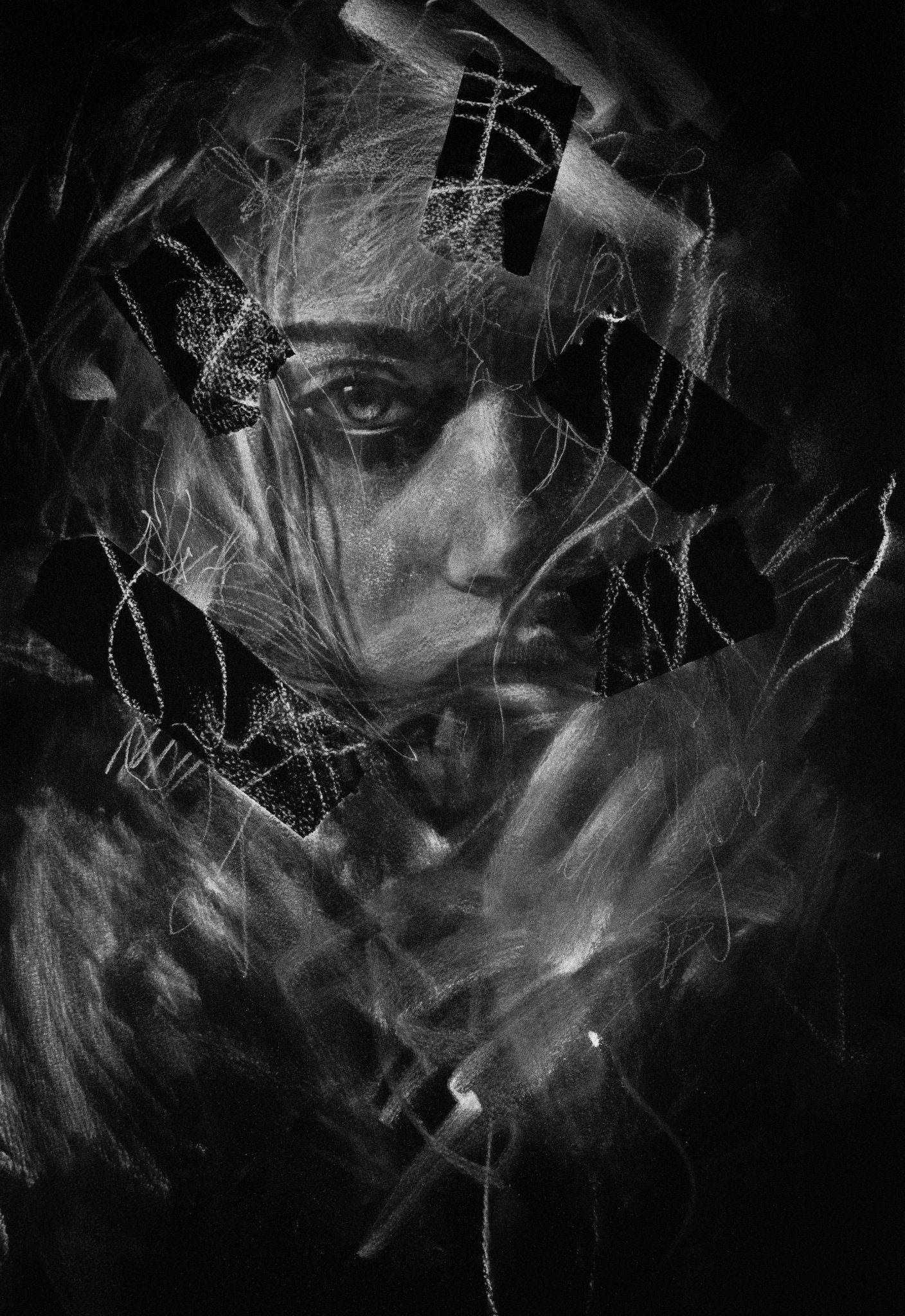 Do You Still See Me Beneath It All? | Original Drawing - Mad Charcoal