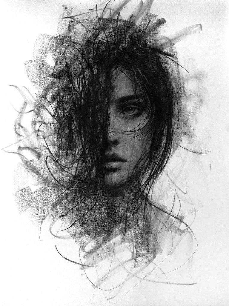 Everything I Didn't Say | Original Drawing - Mad Charcoal