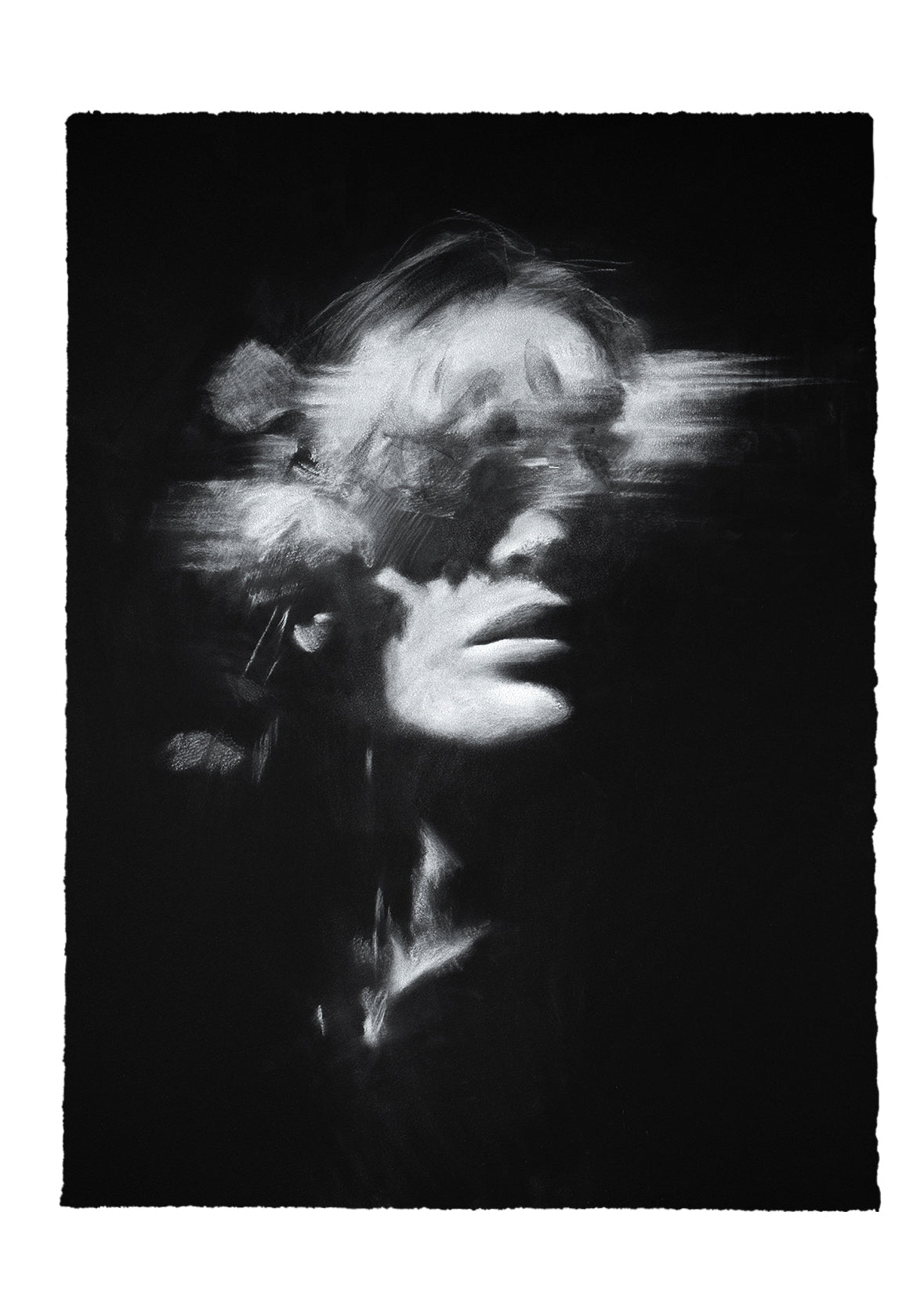 Flower Face | Original Drawing - Mad Charcoal