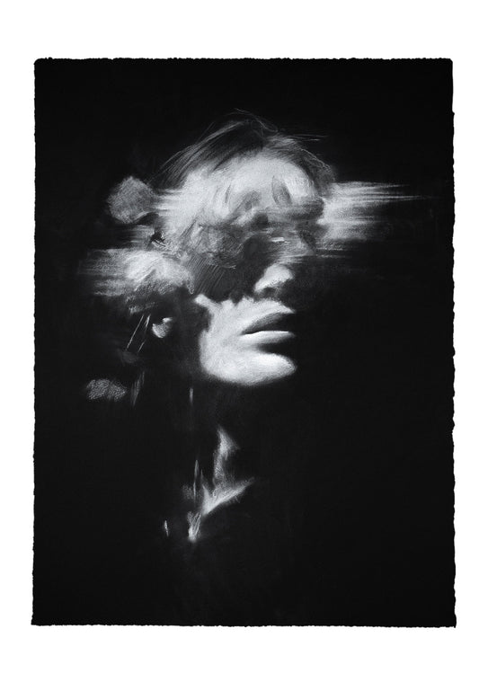 Flower Face | Original Drawing - Mad Charcoal