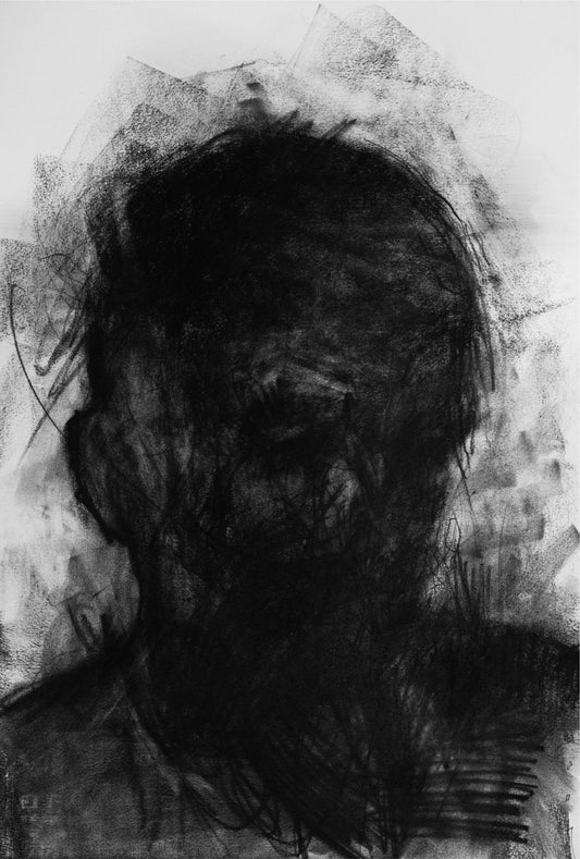 Grief, Gently Distorted | Original Drawing - Mad Charcoal