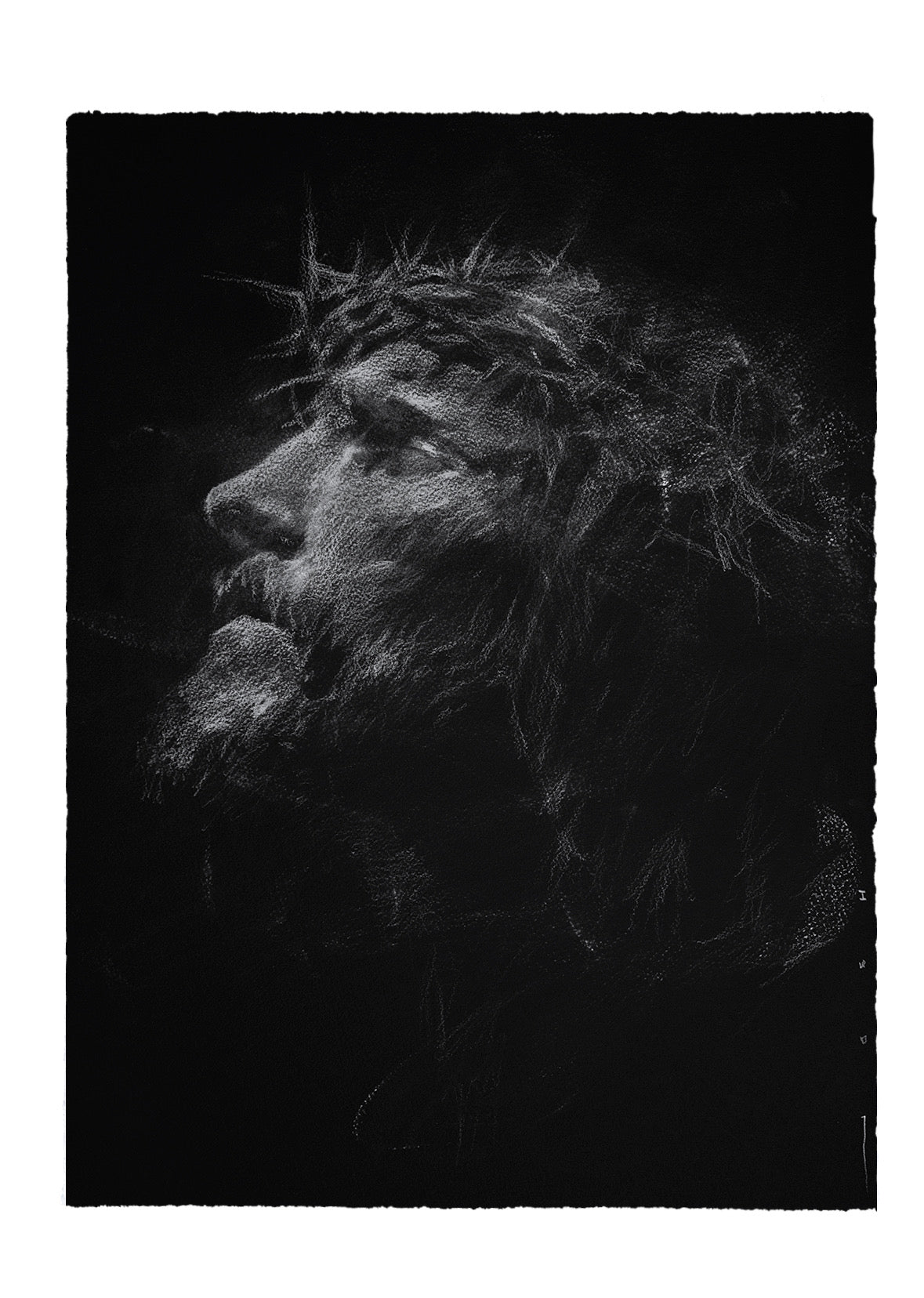 He First Loved Us | Original Drawing - Mad Charcoal