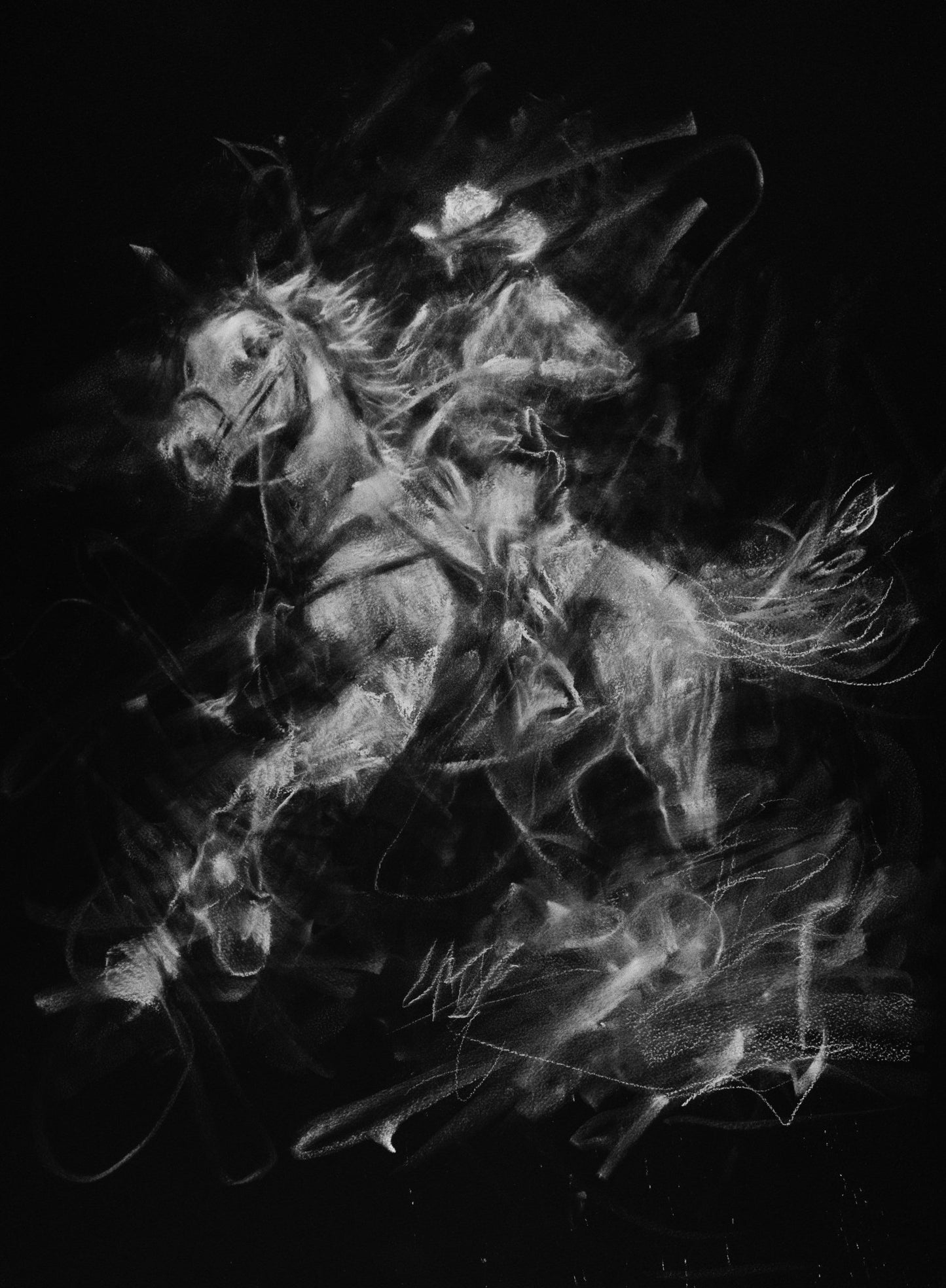 I Hoped To Find You Beyond The Horizon | Original Drawing - Mad Charcoal