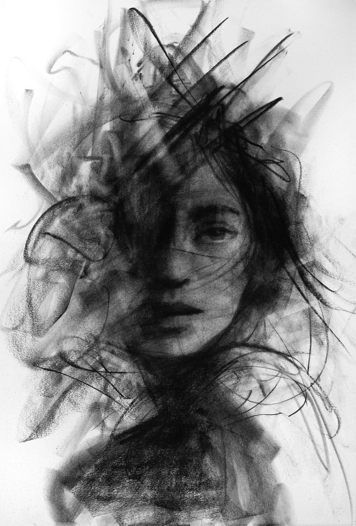 My Fragile Existence | Original Drawing - Mad Charcoal