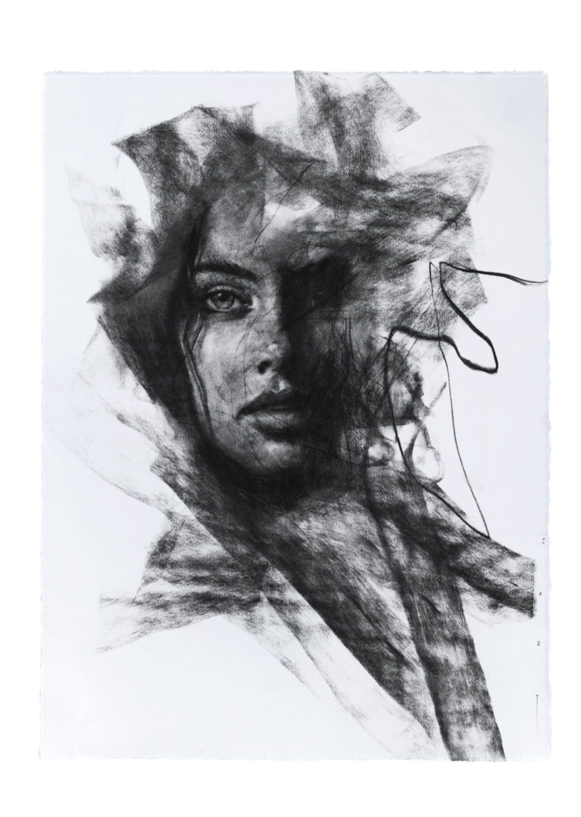 Only then I knew who I was | Original Drawing - Mad Charcoal
