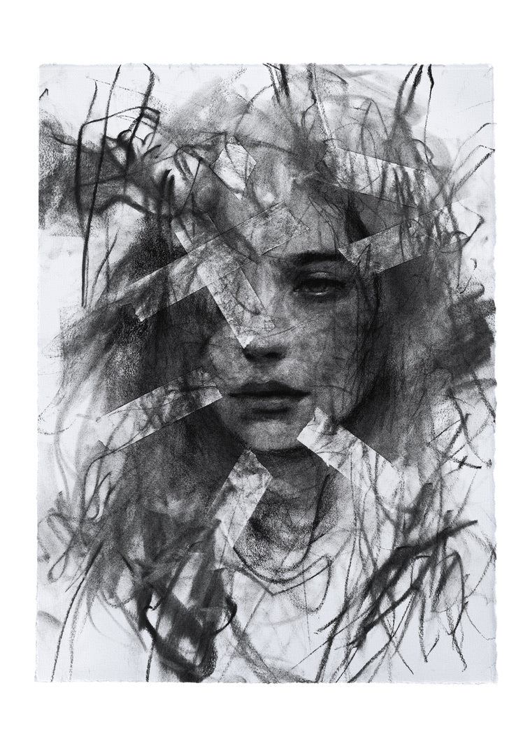 Shadows Of My Past | Original Drawing - Mad Charcoal