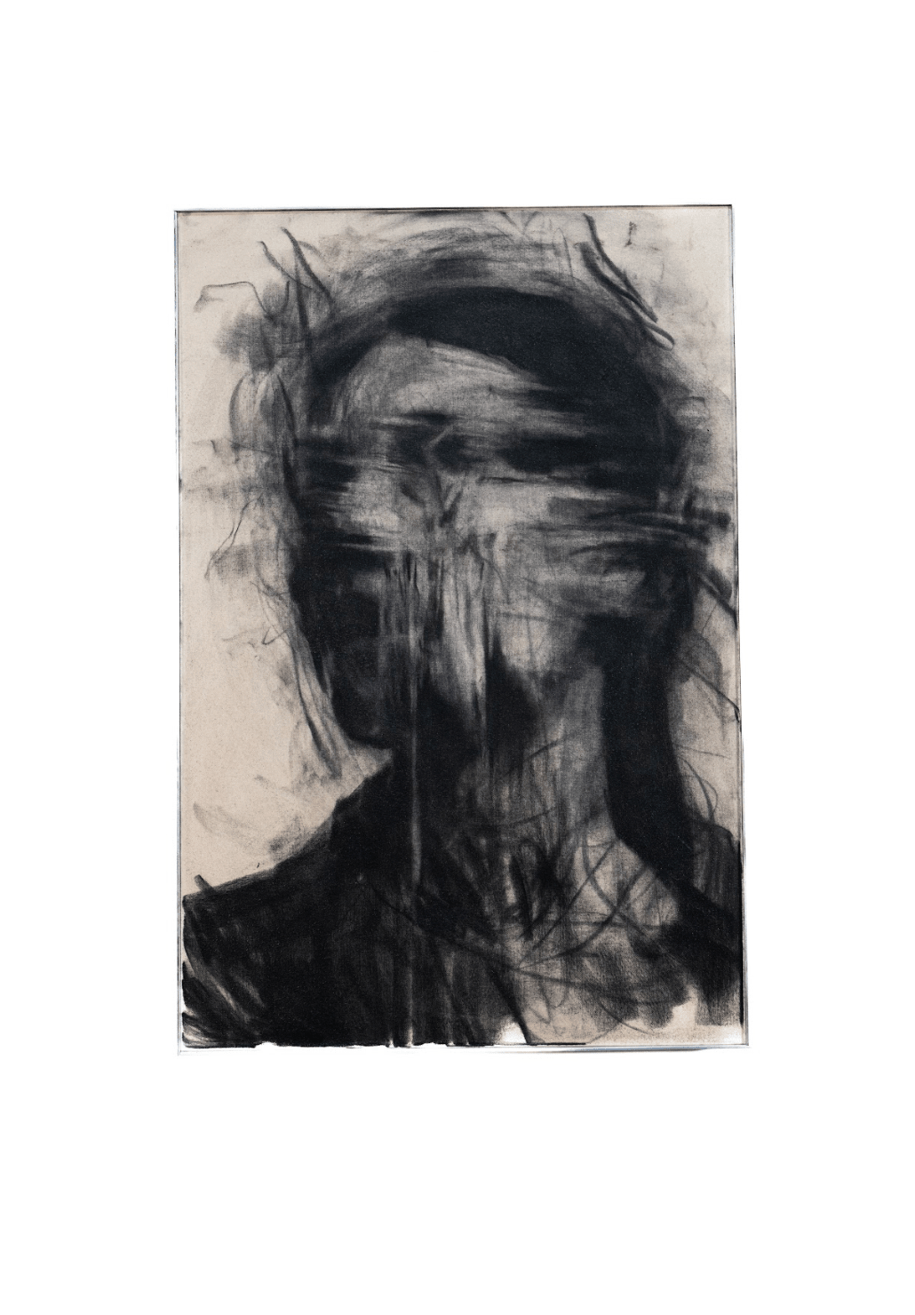 Somewhere Between Ruin and Reverence | Original Charcoal on Canvas - Mad Charcoal