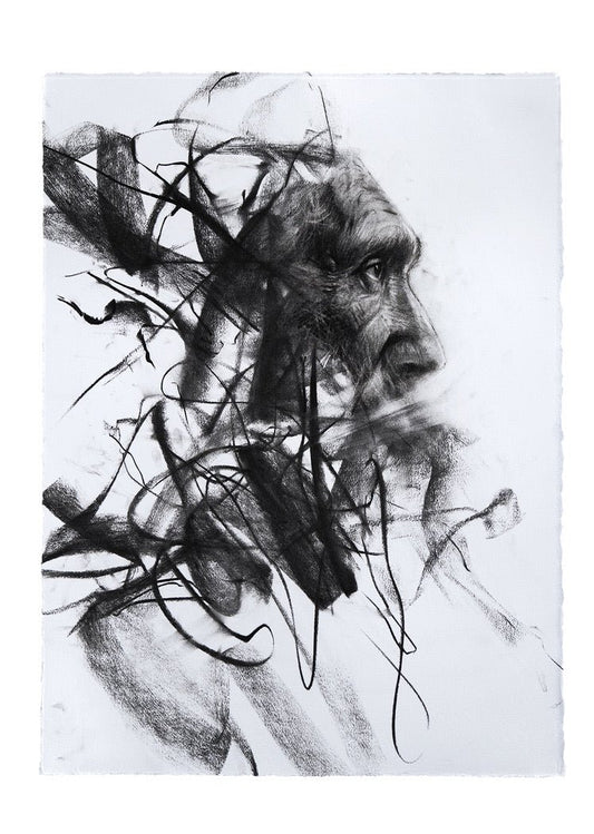 Soul Contact | Original Drawing - Mad Charcoal