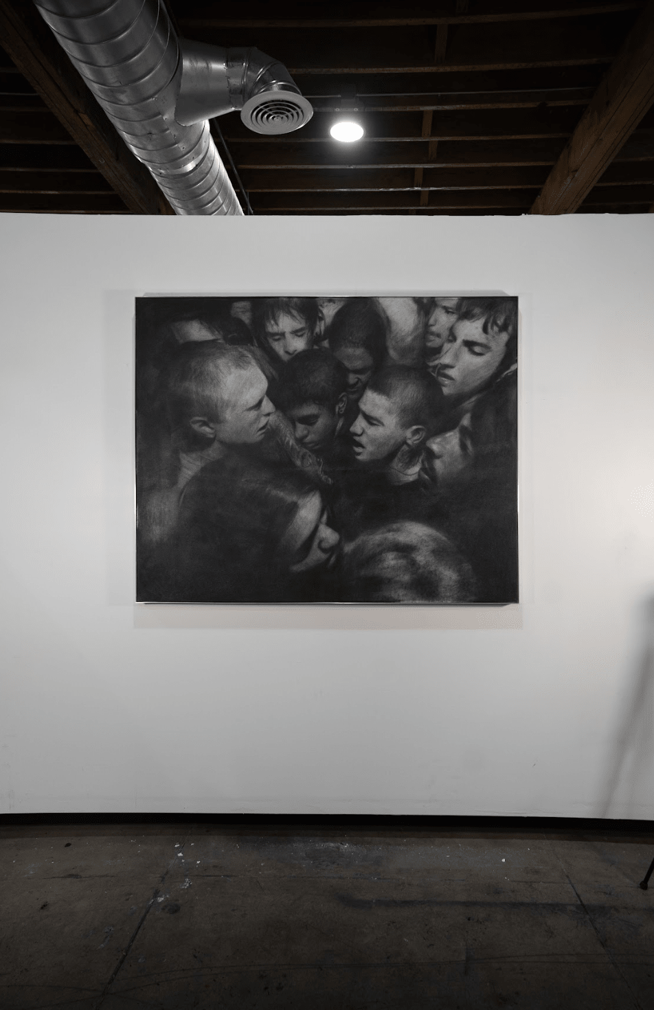 Suffocation to Forget it All | Original Charcoal on Canvas - Mad Charcoal