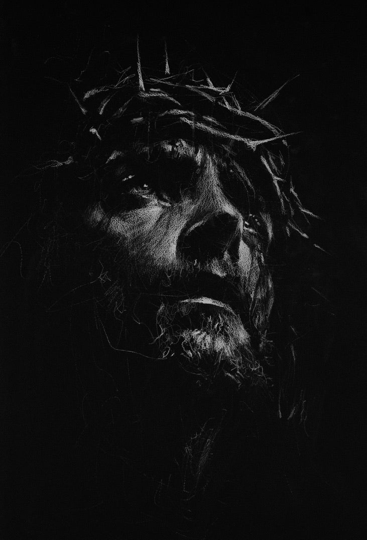 The Face Of Forgiveness | Original Drawing - Mad Charcoal