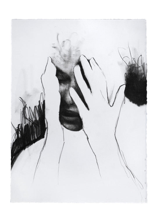 The Negative Space Of My Being | Original Drawing - Mad Charcoal