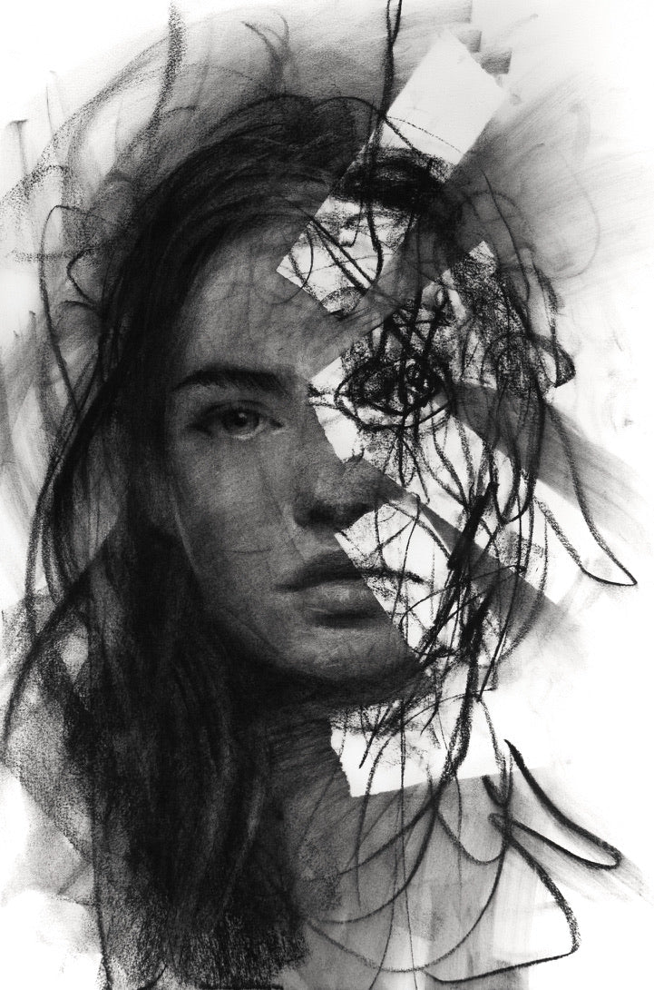 Too Many Reasons To Leave | Original Drawing - Mad Charcoal