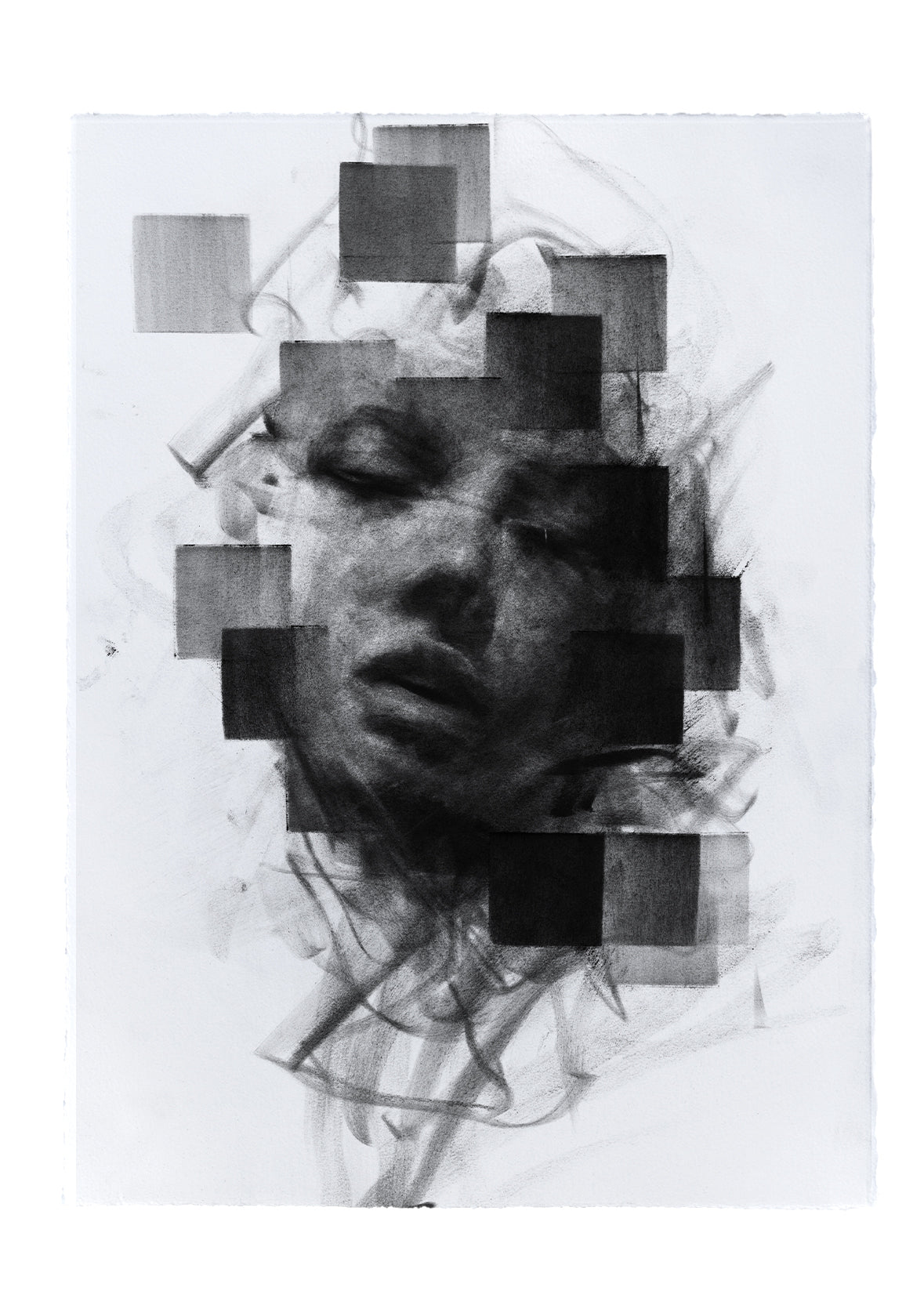 When My Elements Come Apart | Original Drawing - Mad Charcoal