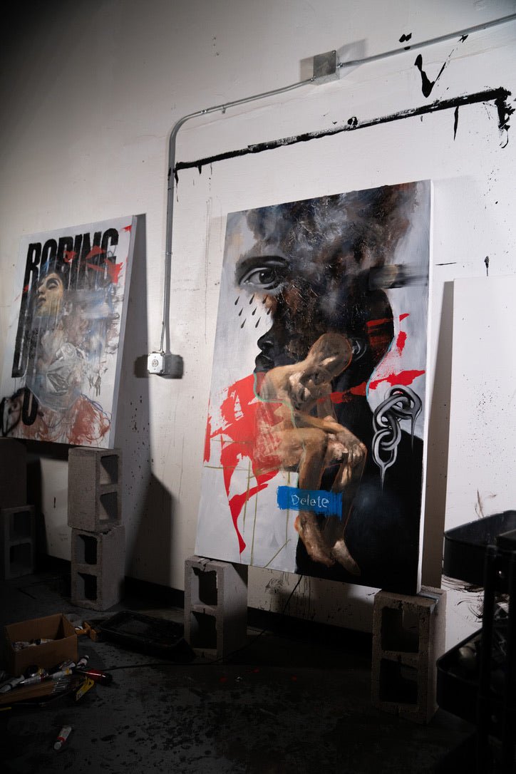 Your Breath Is A Fire That Will Consume You | Original Painting - Mad Charcoal