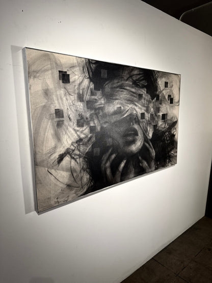As the Fragments of My Soul Disappear  | Original Charcoal on Canvas
