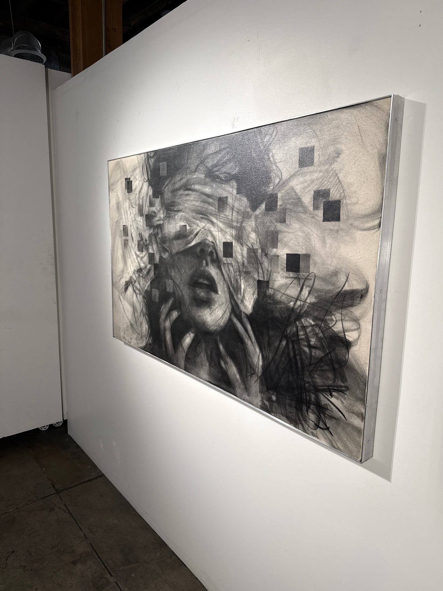 As the Fragments of My Soul Disappear  | Original Charcoal on Canvas