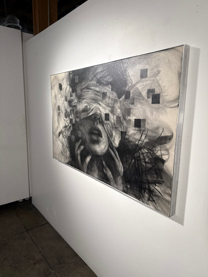 As the Fragments of My Soul Disappear  | Original Charcoal on Canvas
