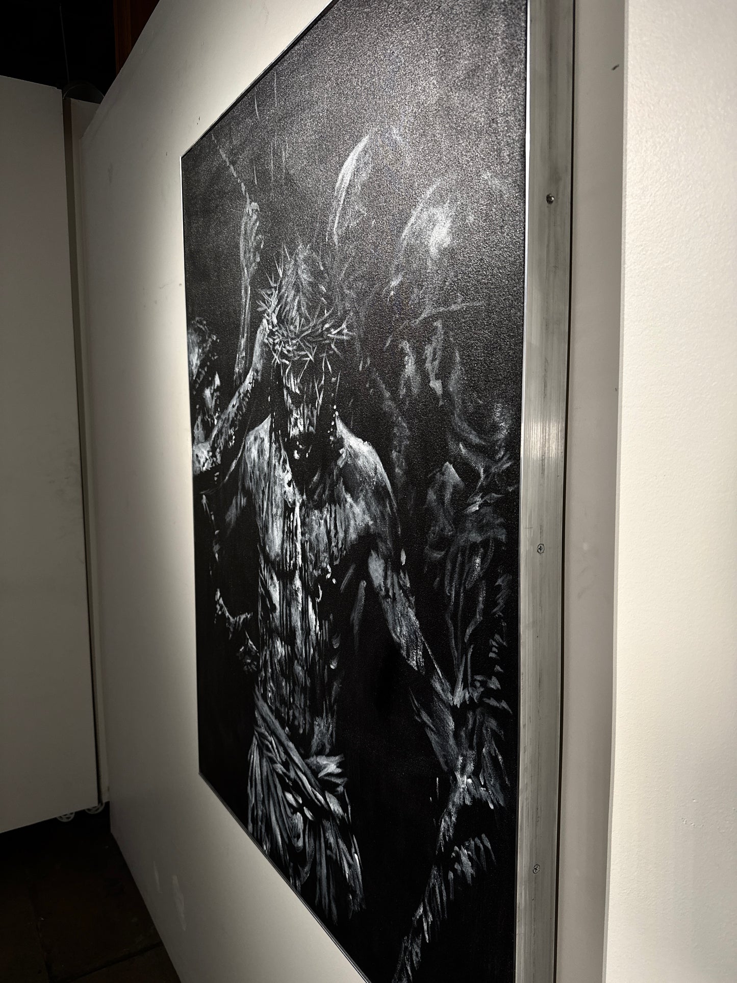 The Wounds He Chose  | Original Charcoal on Canvas