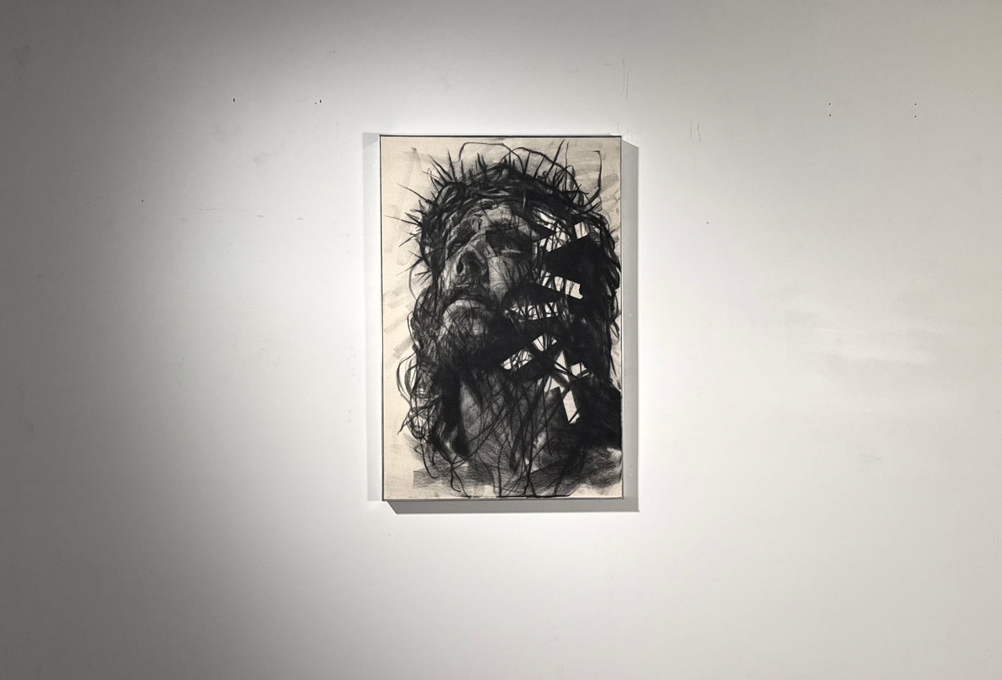 The Joy Set Before Him  | Original Charcoal on Canvas