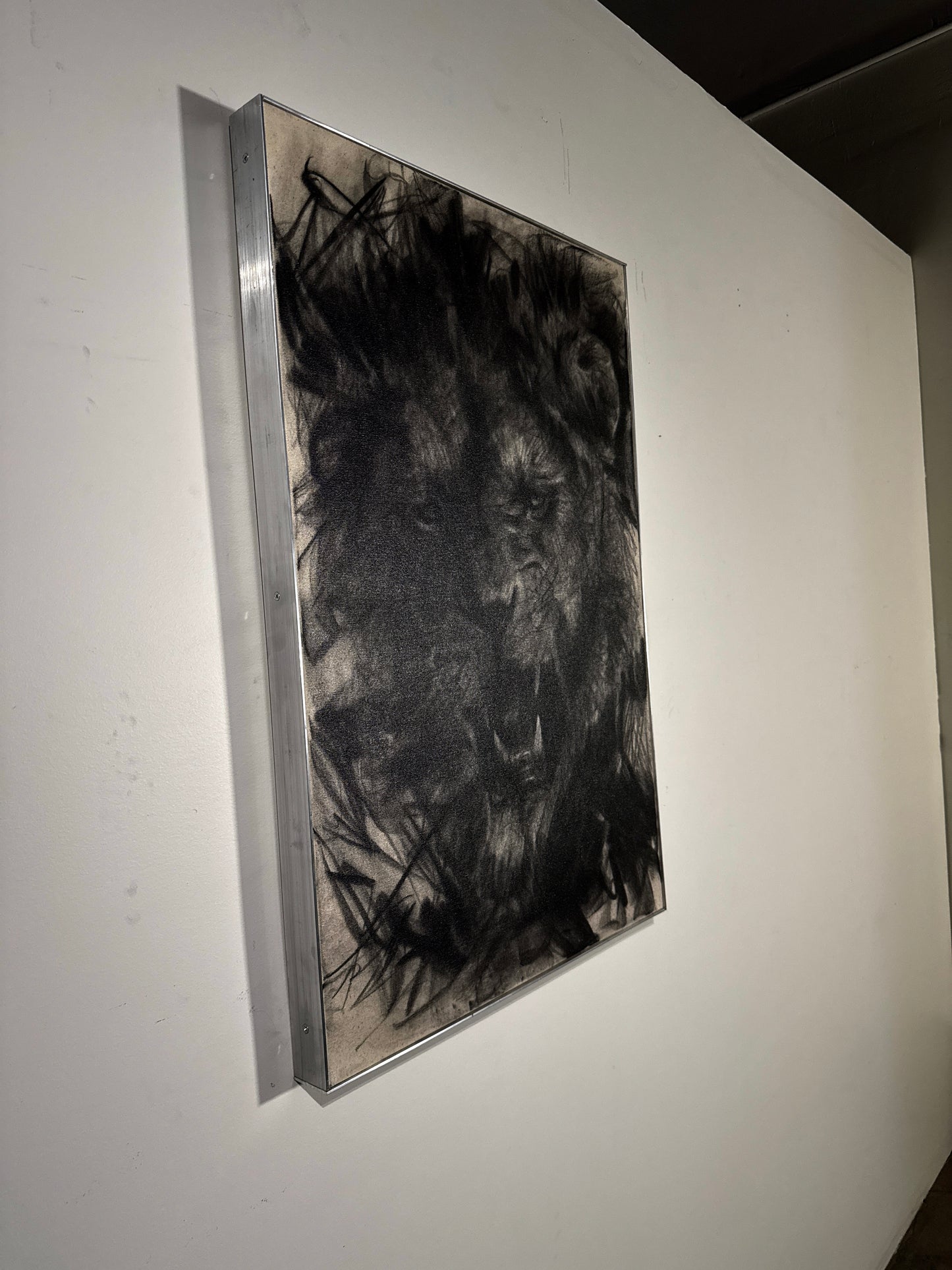 The Sound that Makes the Mountains Tremble  | Original Charcoal on Canvas