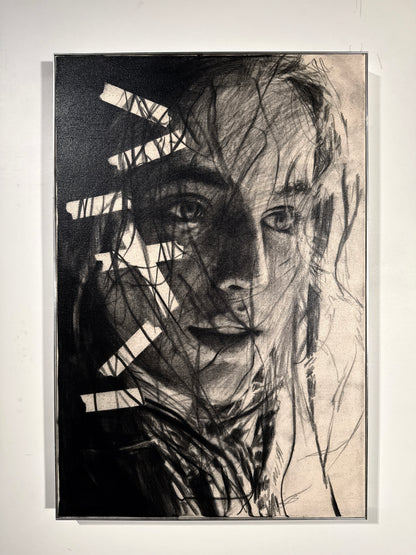 Our Memories Beneath the Surface  | Original Charcoal on Canvas
