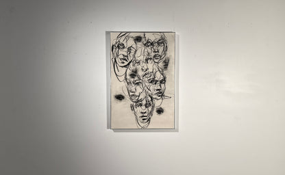 Fragments of My Broken Self  | Original Charcoal on Canvas