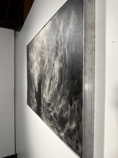 The Way that Was Not There | Original Charcoal on Canvas
