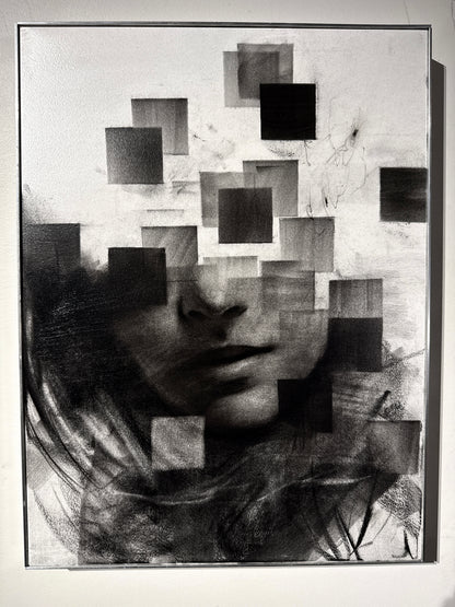 Endless Collapse  | Original Charcoal on Canvas