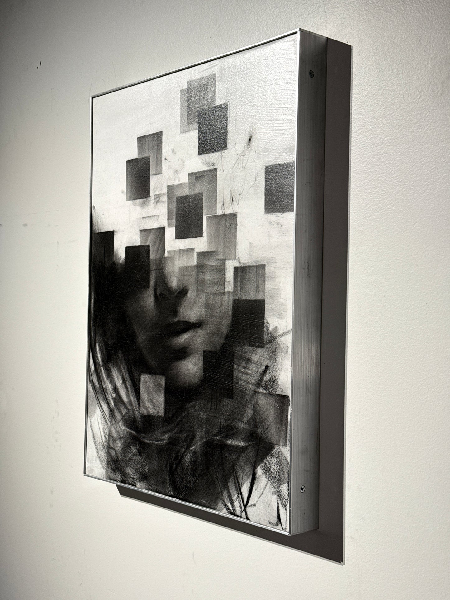 Endless Collapse  | Original Charcoal on Canvas