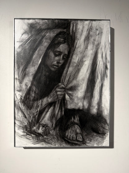 Reverence  | Original Charcoal on Canvas