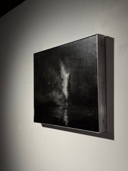 Distance Between Fear and Faith | Original Charcoal on Canvas