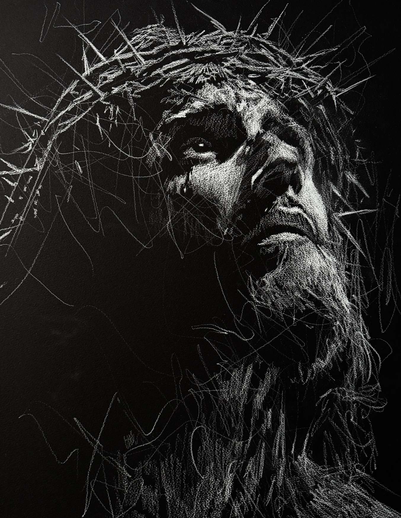 What Love Endured  | Original Charcoal on Canvas