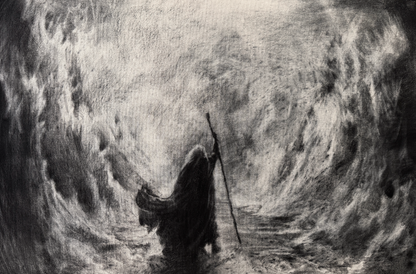 The Way that Was Not There | Original Charcoal on Canvas