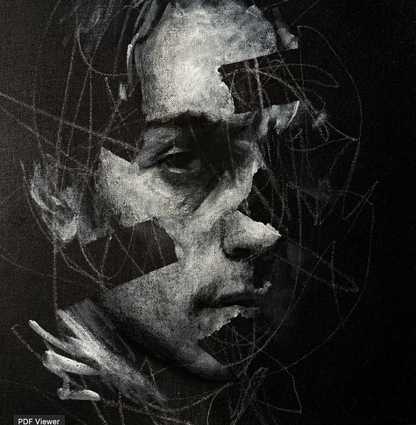 The Distance Within  | Original Charcoal on Canvas