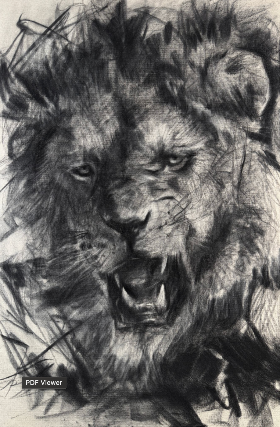The Sound that Makes the Mountains Tremble  | Original Charcoal on Canvas