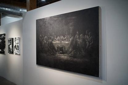 A Covenant in Shadow | Original Charcoal on Canvas - Mad Charcoal