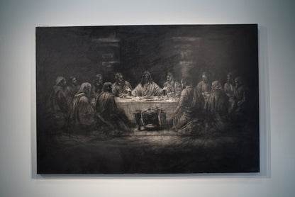 A Covenant in Shadow | Original Charcoal on Canvas - Mad Charcoal