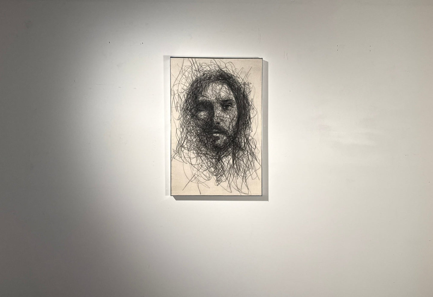 A Glance of the Savior | Original Charcoal on Canvas - Mad Charcoal