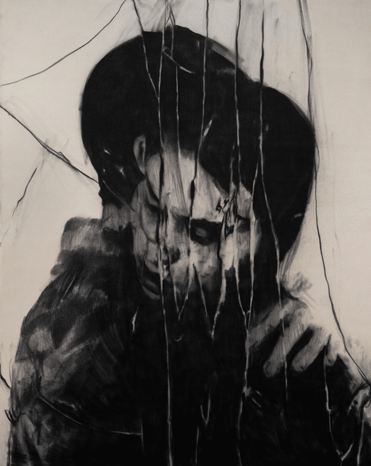 A Severed Embrace | Original Charcoal on Canvas - Mad Charcoal