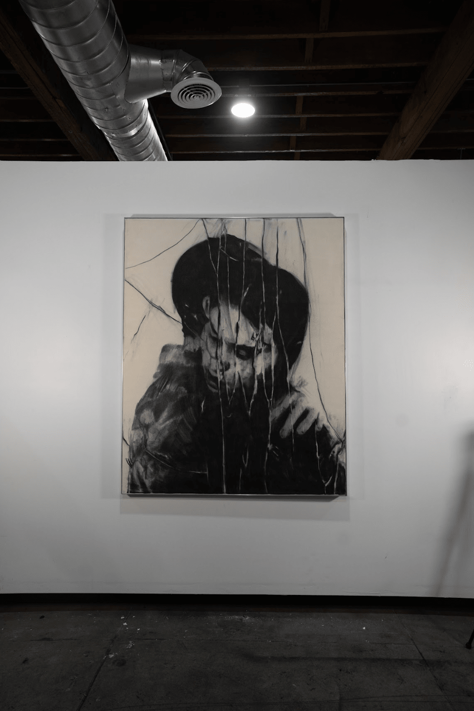 A Severed Embrace | Original Charcoal on Canvas - Mad Charcoal