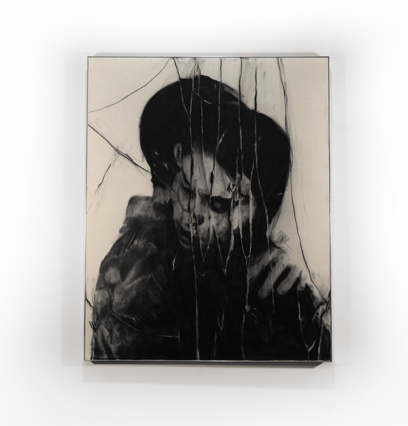A Severed Embrace | Original Charcoal on Canvas - Mad Charcoal