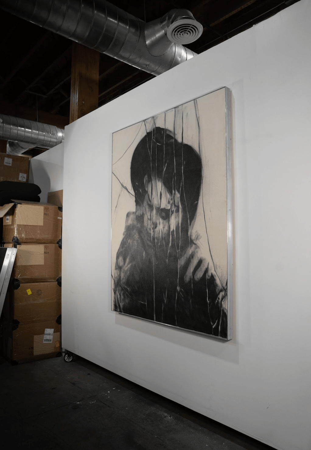A Severed Embrace | Original Charcoal on Canvas - Mad Charcoal