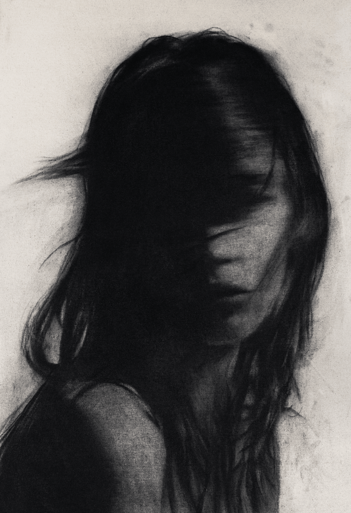 A Silence That Knows My Name | Original Charcoal on Canvas - Mad Charcoal