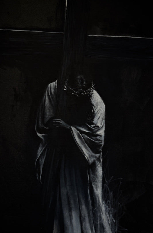 As He Bore What Was Ours | Original Oil Painting - Mad Charcoal