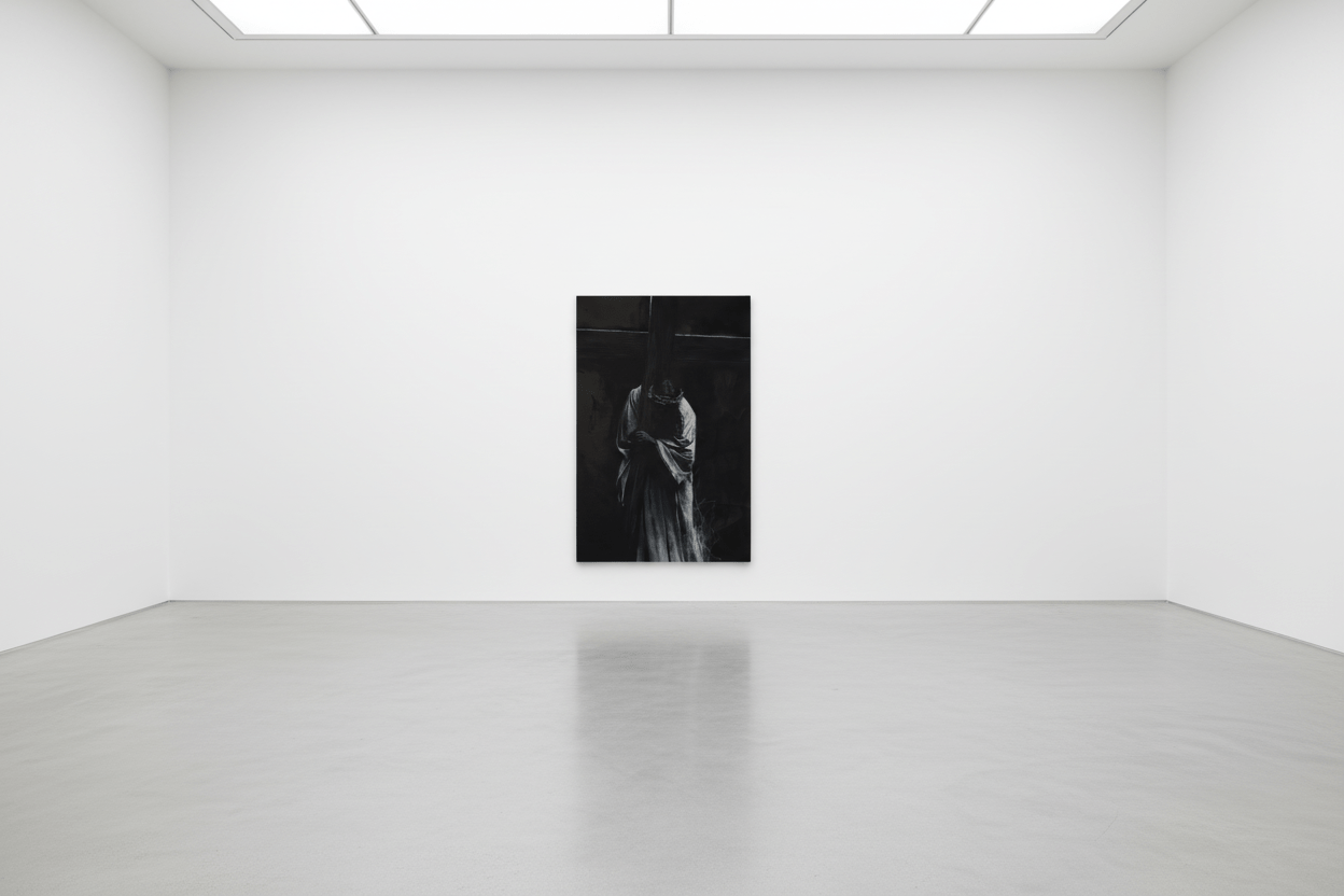 As He Bore What Was Ours | Original Oil Painting - Mad Charcoal