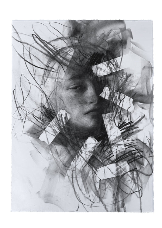 As I Emerge From This Present Darkness | Original Drawing - Mad Charcoal